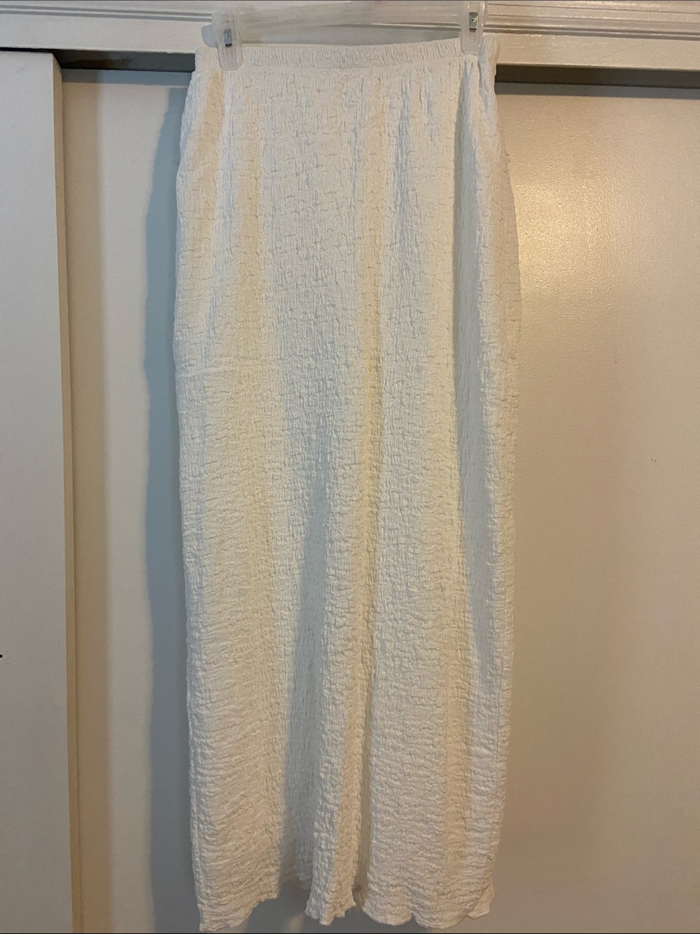 Princess Poly Textured White Maxi Skirt - Women's Size 6